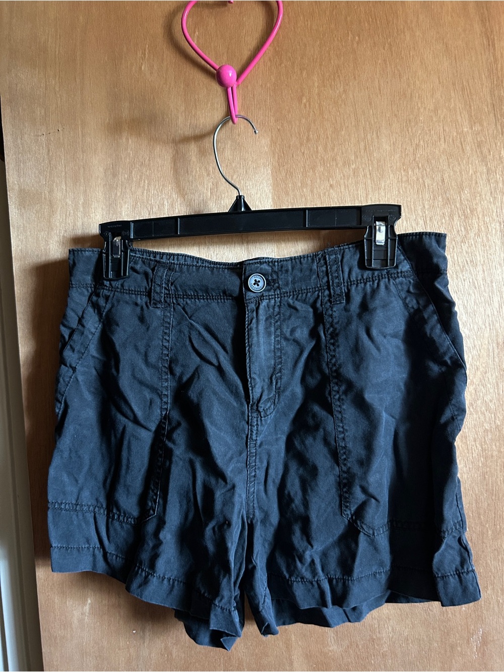 Black Women's Cargo Shorts with Utility Pockets